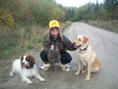 hunting with the pups