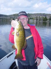 A nice smallie caught in early spring.