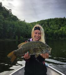 Big smallmouth caught and released
